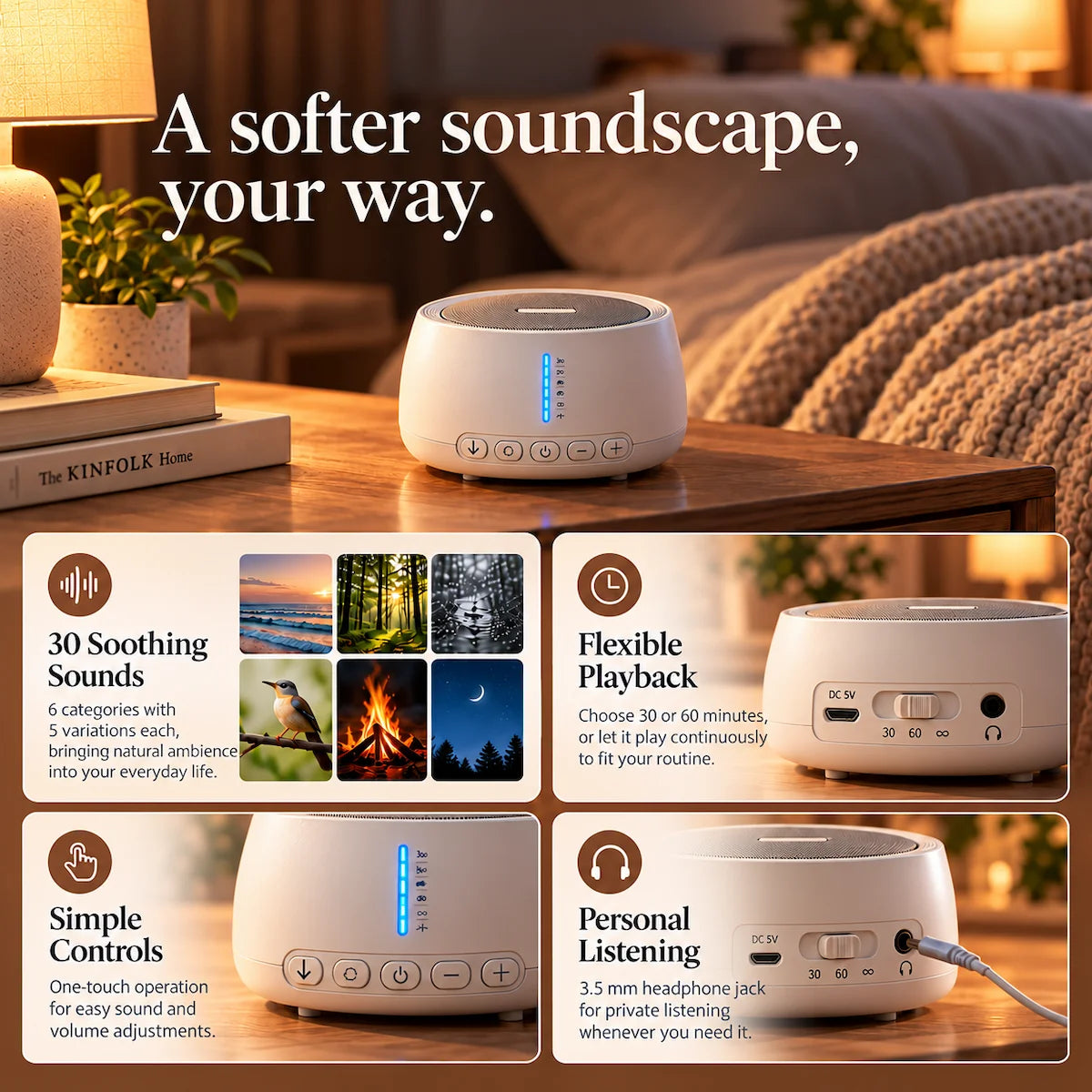 CalmWave Natural Sounds Machine